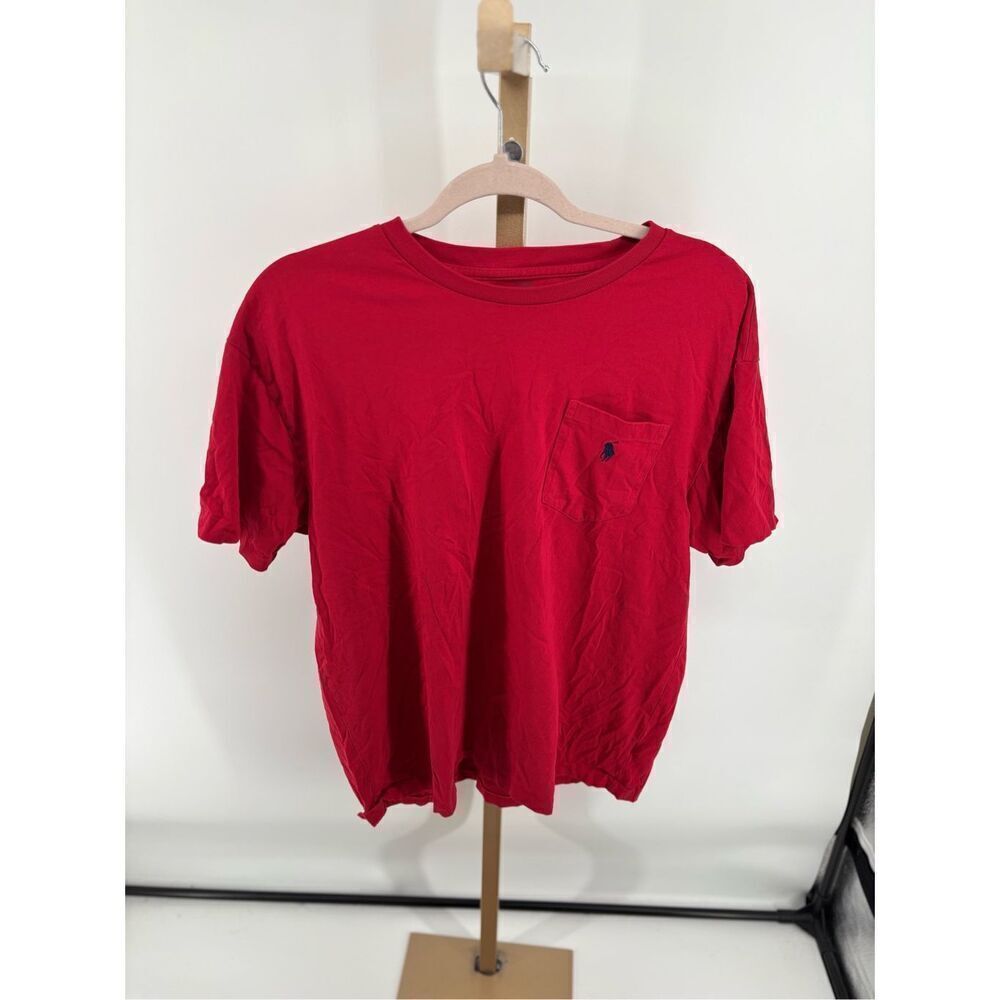 Polo Ralph Lauren Mens Short Sleeve Pocket Tee Size Medium Red Cotton